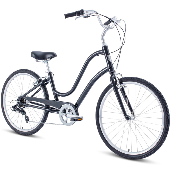 Brooklyn Bicycle Co. Brighton 7 Cruiser | Brighton Bike | Beach Cruiser | Cruiser Bike | Most Comfortable Bike Ever | Comfort Bike | 7D-CRU-GB-W | Gloss Black Brighton 7 Beach Cruiser