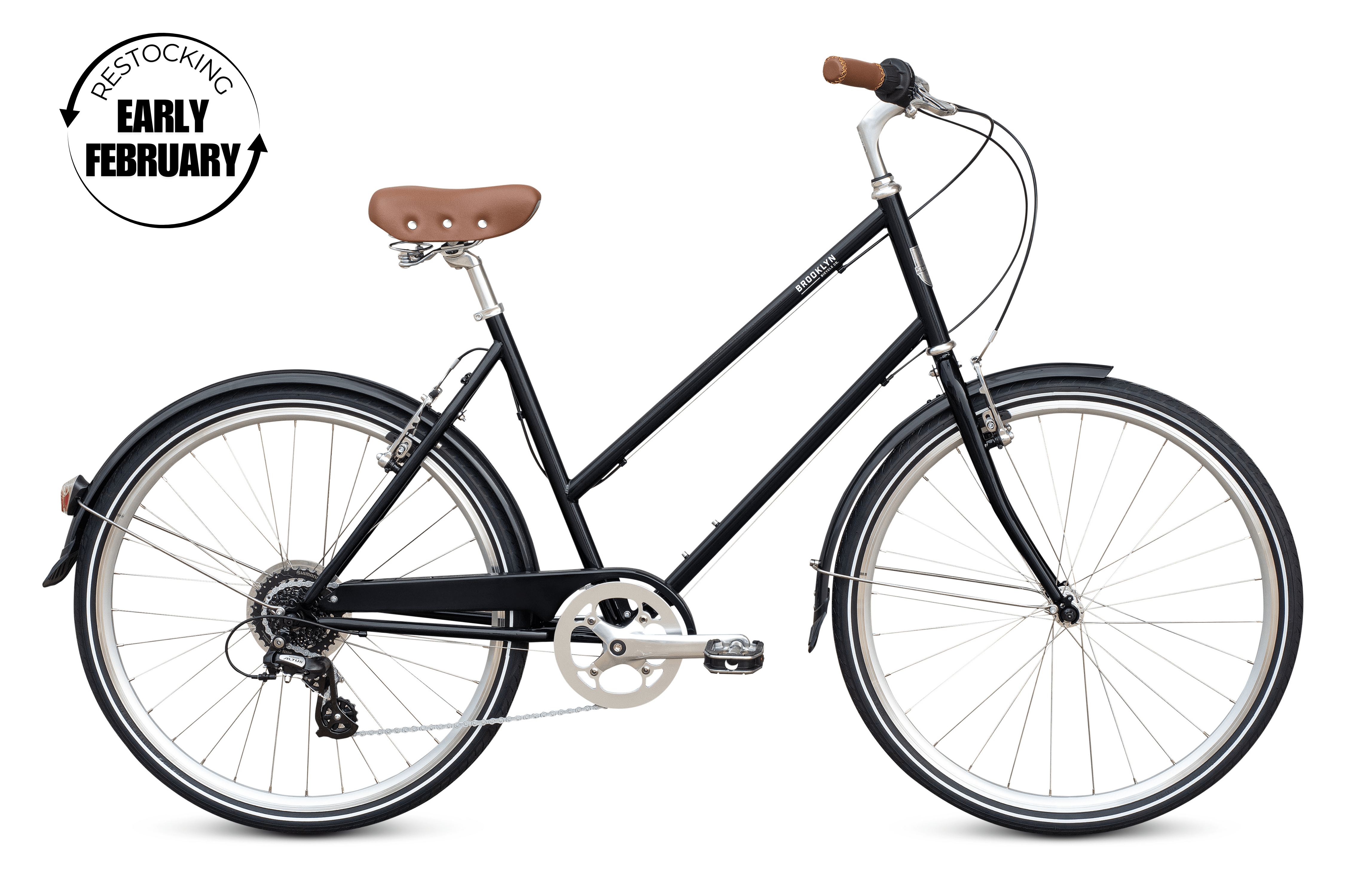 Franklin 8 Speed 8 Speed Step Through Bicycle | Franklin Eight City Cruiser  Gloss Black / Large 8D-FRA-GB-L